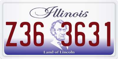 IL license plate Z363631