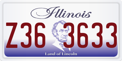 IL license plate Z363633