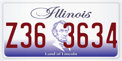 IL license plate Z363634