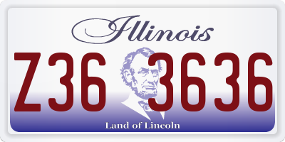 IL license plate Z363636