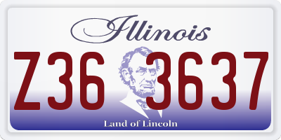 IL license plate Z363637