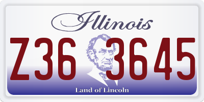 IL license plate Z363645