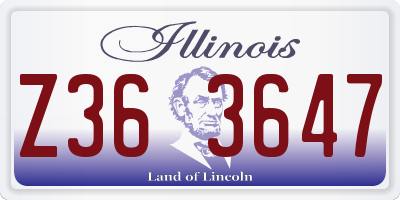 IL license plate Z363647