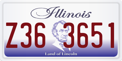 IL license plate Z363651