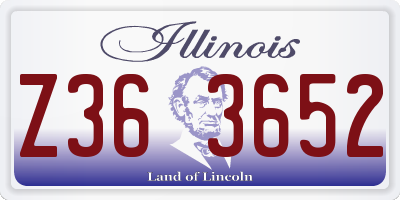 IL license plate Z363652