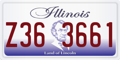 IL license plate Z363661