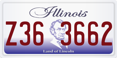 IL license plate Z363662