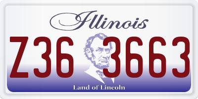 IL license plate Z363663