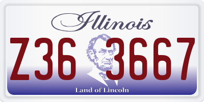IL license plate Z363667
