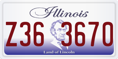 IL license plate Z363670