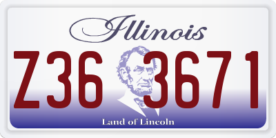 IL license plate Z363671