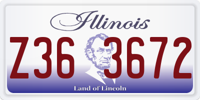 IL license plate Z363672