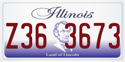 IL license plate Z363673