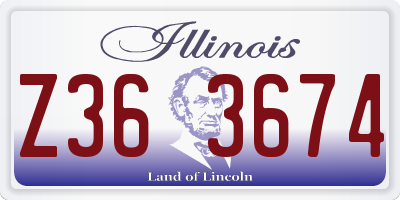 IL license plate Z363674