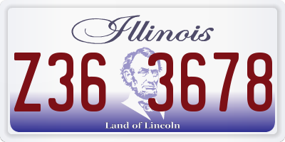 IL license plate Z363678
