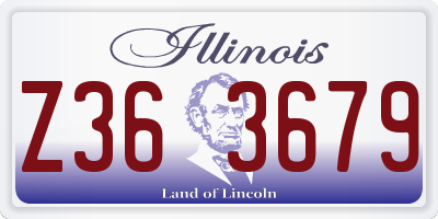 IL license plate Z363679