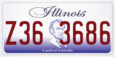 IL license plate Z363686