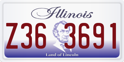 IL license plate Z363691