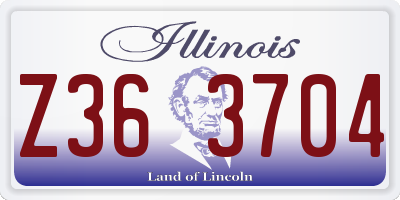 IL license plate Z363704