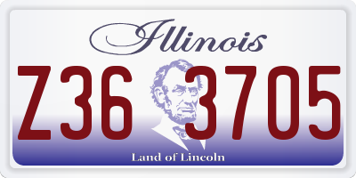 IL license plate Z363705