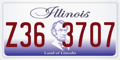 IL license plate Z363707