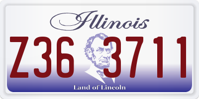 IL license plate Z363711