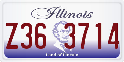 IL license plate Z363714
