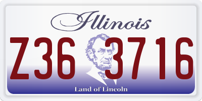 IL license plate Z363716