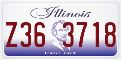 IL license plate Z363718
