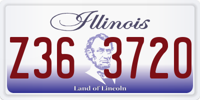 IL license plate Z363720