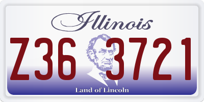 IL license plate Z363721