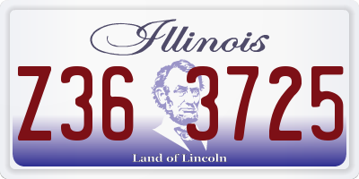 IL license plate Z363725