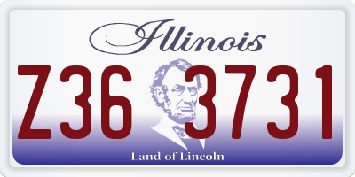 IL license plate Z363731