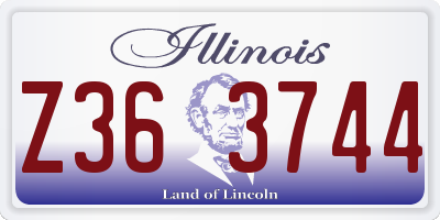 IL license plate Z363744