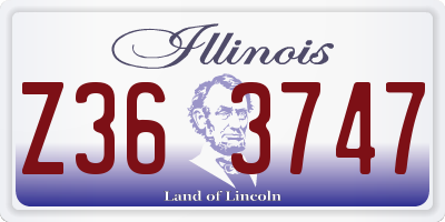 IL license plate Z363747