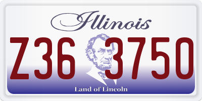 IL license plate Z363750