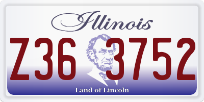 IL license plate Z363752