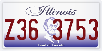 IL license plate Z363753