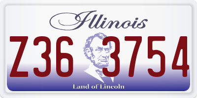 IL license plate Z363754