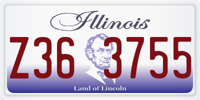 IL license plate Z363755