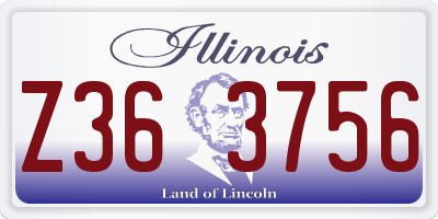 IL license plate Z363756