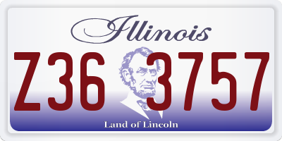 IL license plate Z363757
