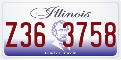 IL license plate Z363758