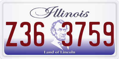 IL license plate Z363759