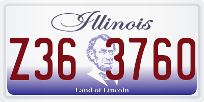IL license plate Z363760