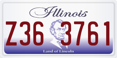 IL license plate Z363761