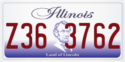 IL license plate Z363762
