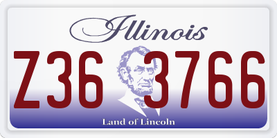 IL license plate Z363766