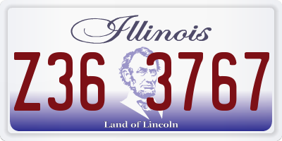 IL license plate Z363767