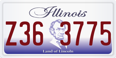 IL license plate Z363775